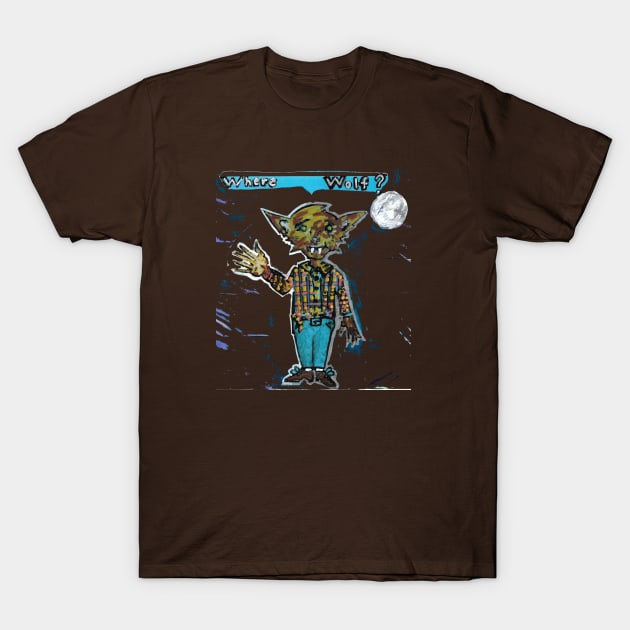 Alfred E. Werewolf T-Shirt by hh5art